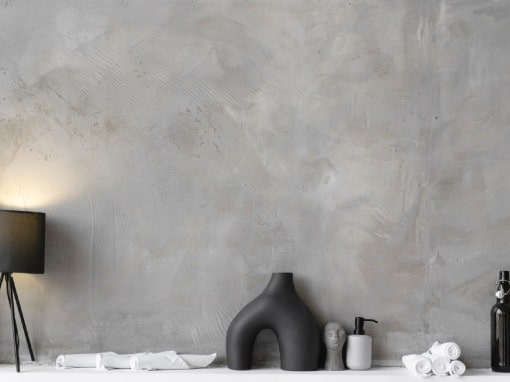 pared moderna de microcemento