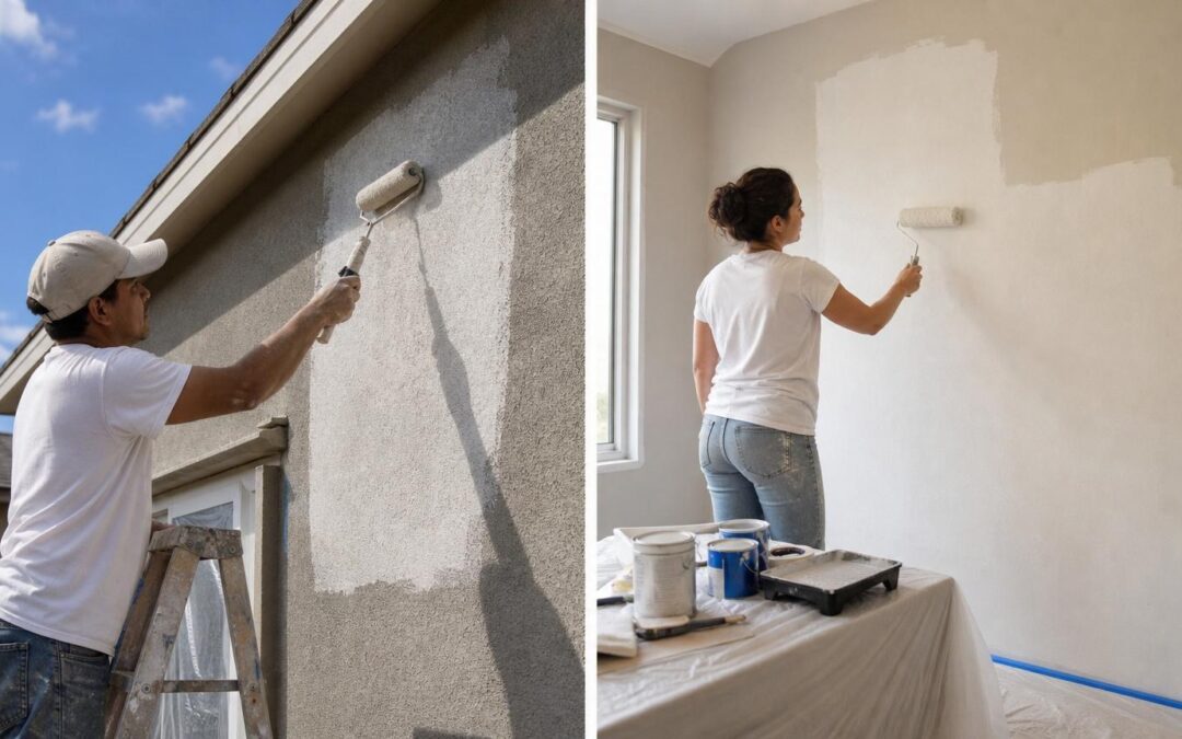 Diferencias entre pintura para fachadas y pintura para interiores